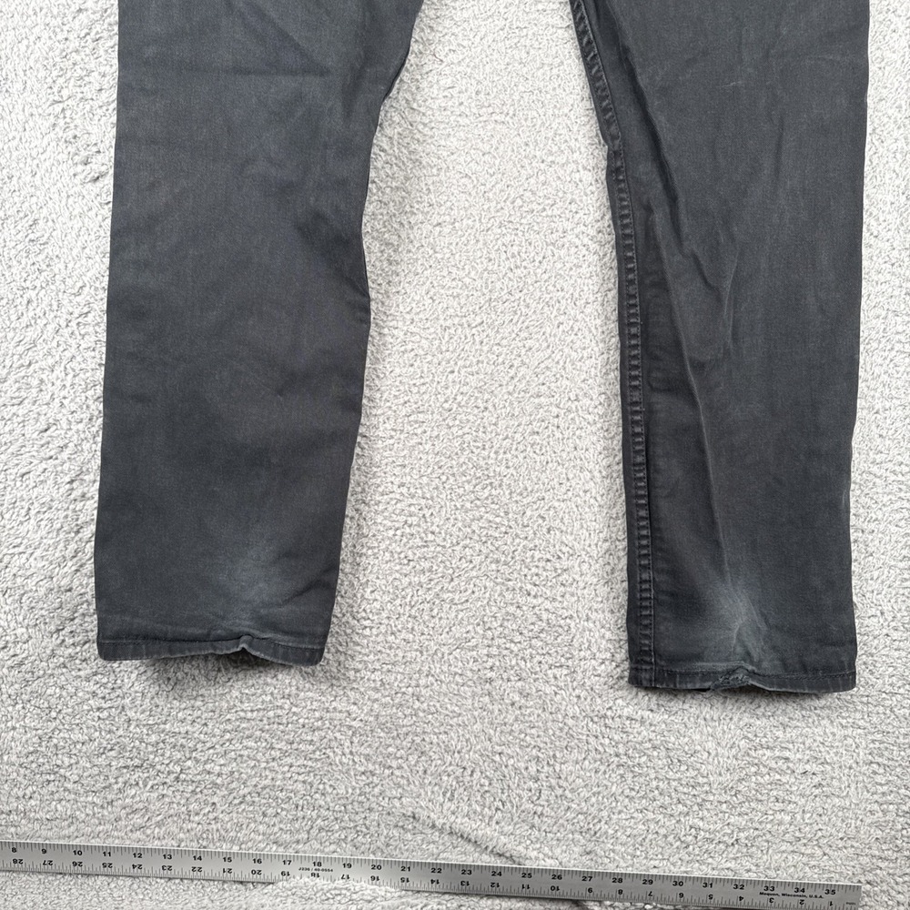 LEVIS 513 Jeans Mens 36x30 Black Denim Slim Straight Leg Soft - Picture 10 of 11